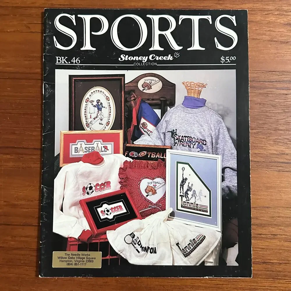 Sports Cross Stitch Pattern Book 1987